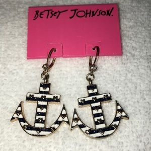 Betsy Johnson Anchor Earrings